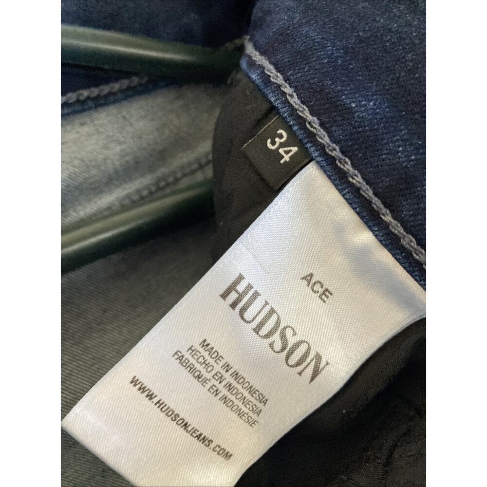 Hudson Ace Womens Skinny Jeans Size 34 Blue Denim 32" Inseam Stretch - Picture 5 of 16